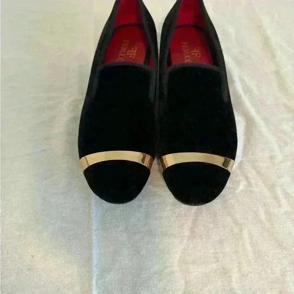 Ferucci black slipper loafers size 8 - Picture 2 of 13